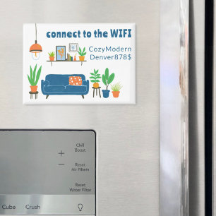 WIFI-Anmeldepasswort Hübsches Wohnzimmer-Sofa Magnet