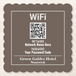 WiFi-Anweisungen mit QR-Code Untersetzer