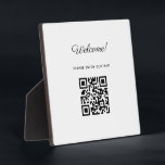 WIFI Begrüßungszeichen mit QR-Code Fotoplatte<br><div class="desc">WIFI Begrüßungszeichen mit QR-Code | Personalisierte Hausordnung Zeichen | Welcome Tabletop Plaque mit Easel</div>
