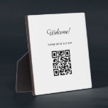 WIFI Begrüßungszeichen mit QR-Code Fotoplatte<br><div class="desc">WIFI Begrüßungszeichen mit QR-Code | Personalisierte Hausordnung Zeichen | Welcome Tabletop Plaque mit Easel</div>