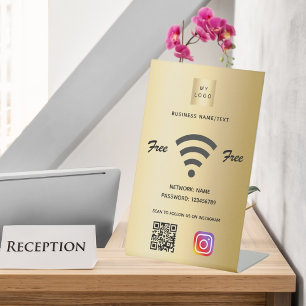 Wifi Business Logo qr Code Instagramm Sockelschild