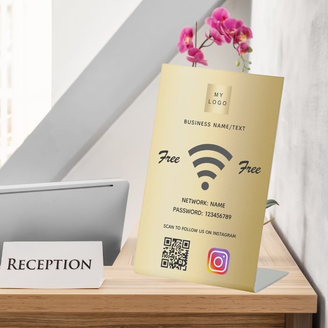 Wifi Business Logo qr Code Instagramm Sockelschild (Von Creator hochgeladen)