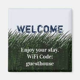 WiFi Code Guest House Green Grass Vacation Zuhause Magnet