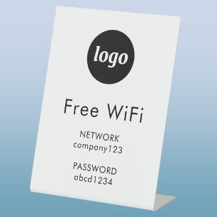 WiFi-Code-Logo-Geschäfts-Internet Sockelschild