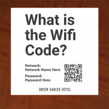 WiFi-Code mit QR-Code auf einem