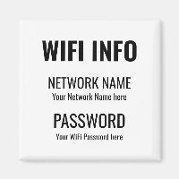 WiFi Details Einfach schwarz Typografisch weiß