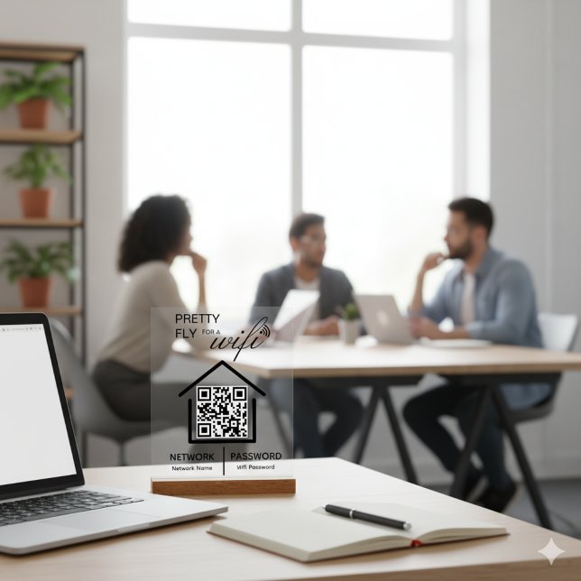 WiFi Details Hübsch Fliegen für einen WiFi QR Code Acrylschild (Von Creator hochgeladen)