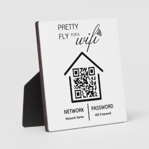 WiFi Details Hübsch Fliegen für einen WiFi QR Code Fotoplatte