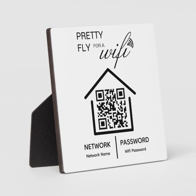 WiFi Details Hübsch Fliegen für einen WiFi QR Code Fotoplatte (Vorderseite)