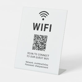 Wifi Info Sign Connect Online Minimal Modern Sockelschild