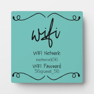 WIFI-Informationskennwort für den Gastbesucher Fotoplatte