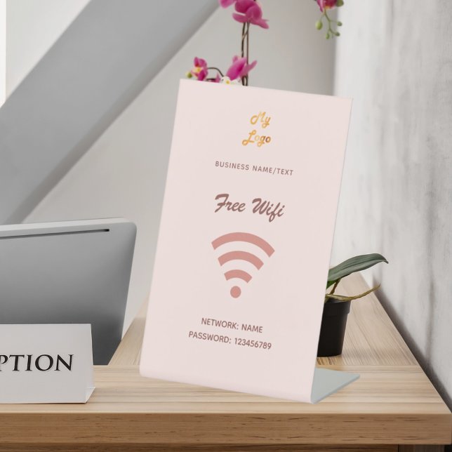Wifi Internet Business Logo Rose Gold Sockelschild (Von Creator hochgeladen)