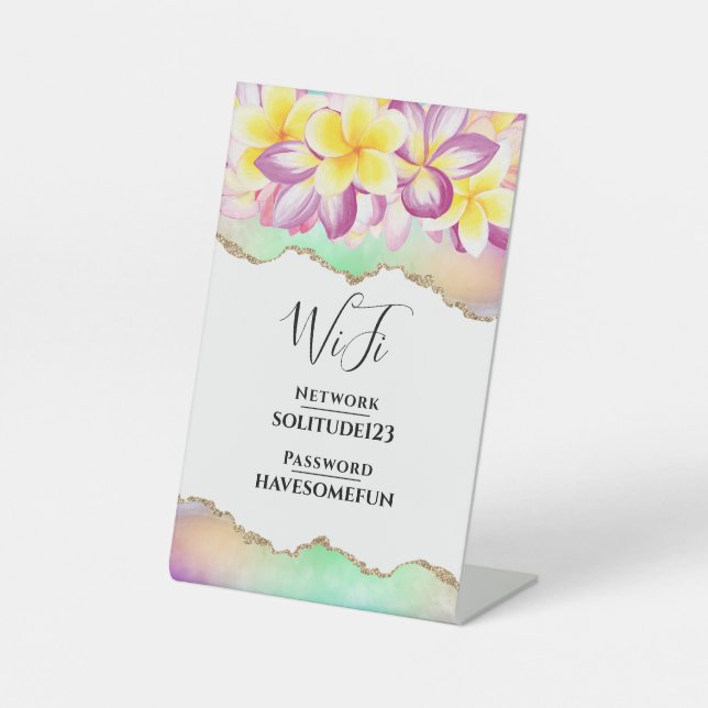 WiFi Internet Password Vacation Beach House Sockelschild (Vorderseite)