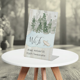 WiFi Internet Password Vacation Lake House Pedesta Sockelschild