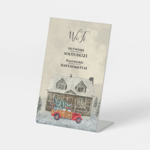 WiFi Internetkennwort Rustikale Kabine Gast Sockelschild