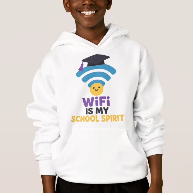 WiFi ist meine Schule Geist lustige Student Leben  Hoodie (Vorderseite)