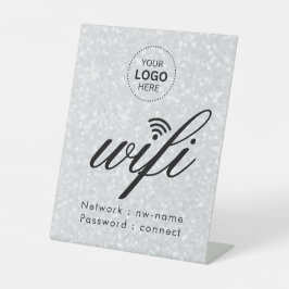 WiFi-Kennwort-Code Firmenlogo Sockelschild