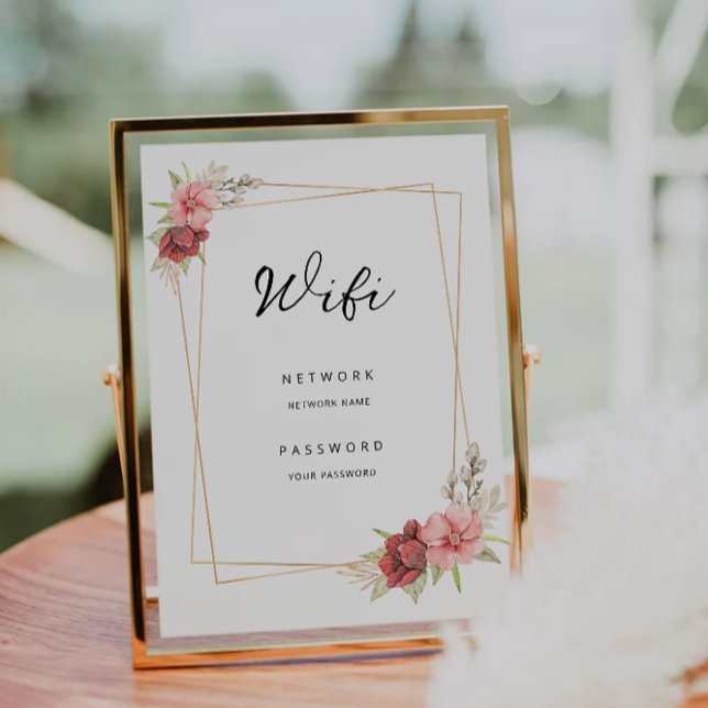 WiFi-Kennwort-Connect-Signierung der Rose Einladung (Rose Wifi Password Connect Sign Invitation)