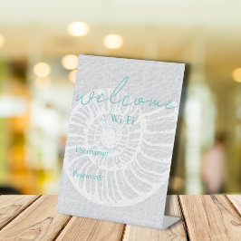 WiFi-Kennwort für einen Urlaub Leihflugzeug Begrüß Sockelschild