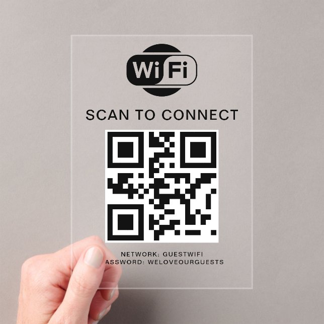 WiFi-Kennwort | QR-Code-Prüfung für die Verbindung Acryleinladungen (Insitu (Handheld))