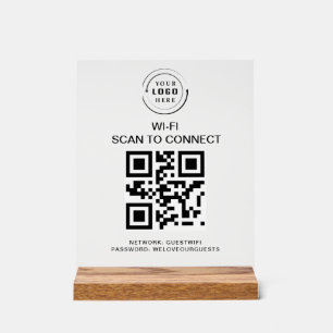 WiFi-Kennwort QR-Code-Prüfung für die Verbindung Acrylschild