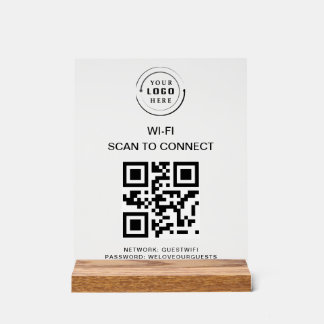 WiFi-Kennwort | QR-Code-Prüfung für die Verbindung Acrylschild