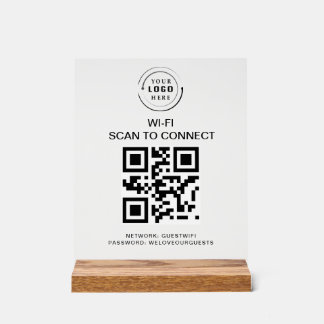 WiFi-Kennwort | QR-Code-Prüfung für die Verbindung Acrylschild