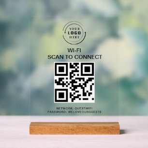 WiFi-Kennwort QR-Code-Prüfung für die Verbindung Acrylschild