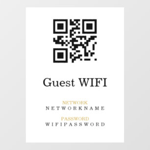 WiFi-Kennwort QR-Code-Prüfung für die Verbindung Fensteraufkleber