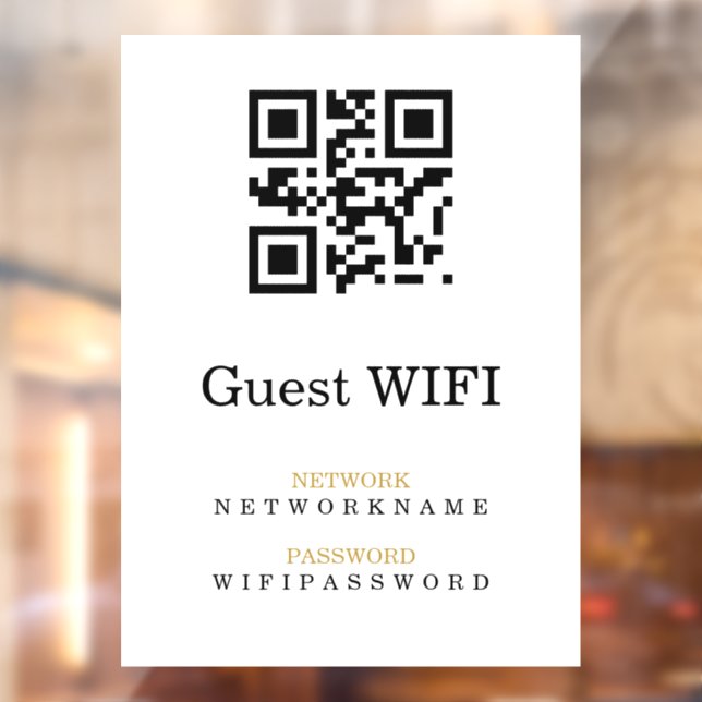 WiFi-Kennwort | QR-Code-Prüfung für die Verbindung Fensteraufkleber (Blatt 2)