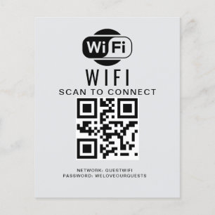 WiFi-Kennwort   QR-Code-Prüfung für die Verbindung Flyer