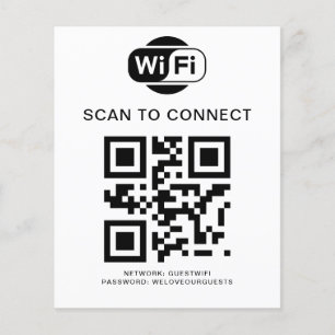 WiFi-Kennwort   QR-Code-Prüfung für die Verbindung Flyer
