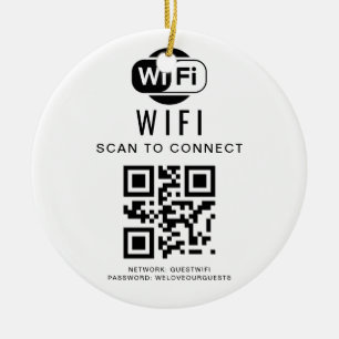 WiFi-Kennwort   QR-Code-Prüfung für die Verbindung Keramik Ornament