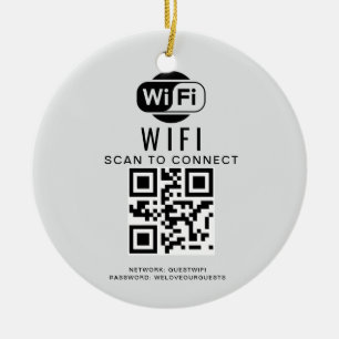 WiFi-Kennwort   QR-Code-Prüfung für die Verbindung Keramik Ornament