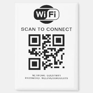 WiFi-Kennwort QR-Code-Prüfung für die Verbindung Magnet