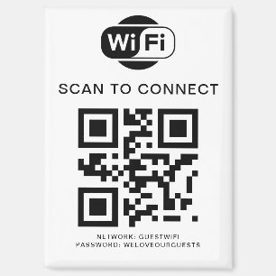 WiFi-Kennwort QR-Code-Prüfung für die Verbindung Magnet