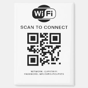 WiFi-Kennwort QR-Code-Prüfung für die Verbindung Magnet