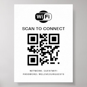 WiFi-Kennwort   QR-Code-Prüfung für die Verbindung Poster