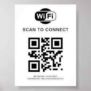 WiFi-Kennwort   QR-Code-Prüfung für die Verbindung Poster