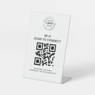 WiFi-Kennwort | QR-Code-Prüfung für die Verbindung Sockelschild