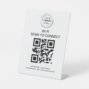 WiFi-Kennwort   QR-Code-Prüfung für die Verbindung Sockelschild