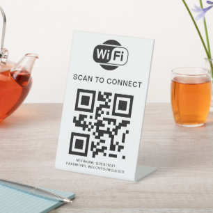 WiFi-Kennwort QR-Code-Prüfung für die Verbindung Sockelschild
