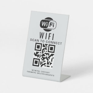 WiFi-Kennwort QR-Code-Prüfung für die Verbindung Sockelschild