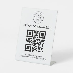 WiFi-Kennwort   QR-Code-Prüfung für die Verbindung Sockelschild