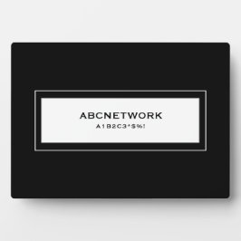 Wifi-Kennwort schwarz Fotoplatte