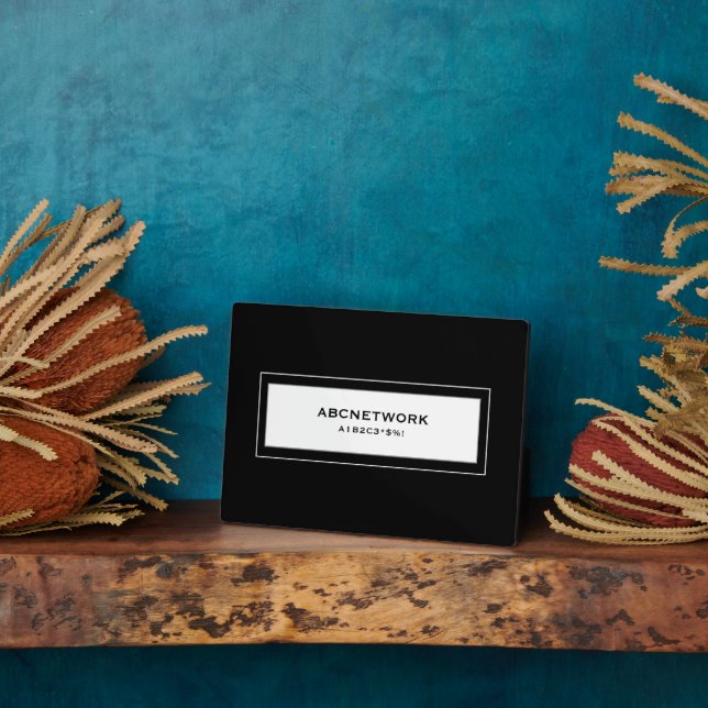 Wifi-Kennwort schwarz Fotoplatte (Seite)