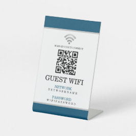 Wifi-Kennwort und Personalisierter QR-Code für das Sockelschild