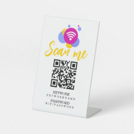 Wifi-Kennwort und Personalisierter QR-Code für das Sockelschild