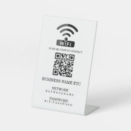 Wifi-Kennwort und Personalisierter QR-Code für das Sockelschild