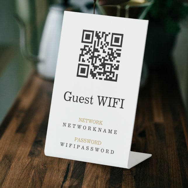 Wifi-Kennwort und Personalisierter QR-Code für das Sockelschild (Von Creator hochgeladen)